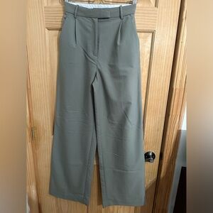 Zara full length wide leg trousers